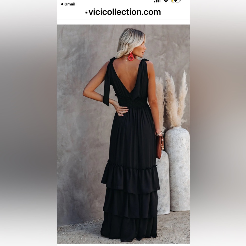 VICI - Formal Introduction Tiered Maxi Dress Sz L